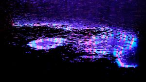 Preview wallpaper puddle, reflection, neon, light, purple, dark