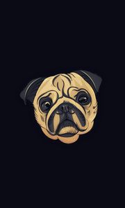 Preview wallpaper pug, dog, art, cute