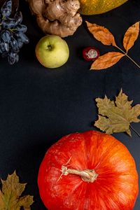 Preview wallpaper pumpkin, apple, autumn, leaves