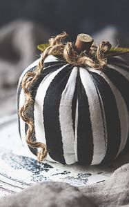 Preview wallpaper pumpkin, fabric, stripes, rope