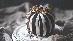 Preview wallpaper pumpkin, fabric, stripes, rope