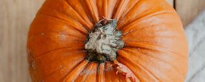 Preview wallpaper pumpkin, fruit, orange, candle, leaves