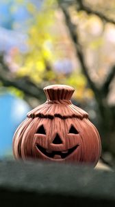 Preview wallpaper pumpkin, halloween, copper, blur