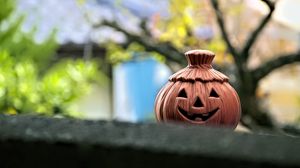 Preview wallpaper pumpkin, halloween, copper, blur