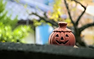 Preview wallpaper pumpkin, halloween, copper, blur