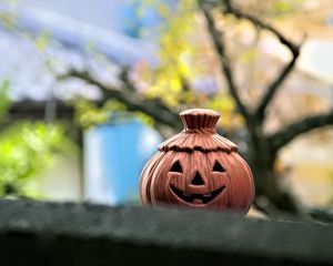 Preview wallpaper pumpkin, halloween, copper, blur