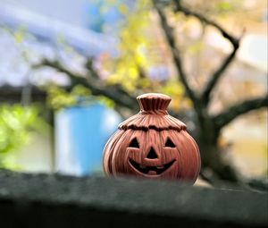 Preview wallpaper pumpkin, halloween, copper, blur