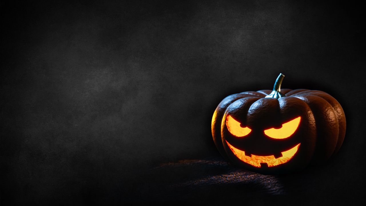 Wallpaper pumpkin, halloween, light
