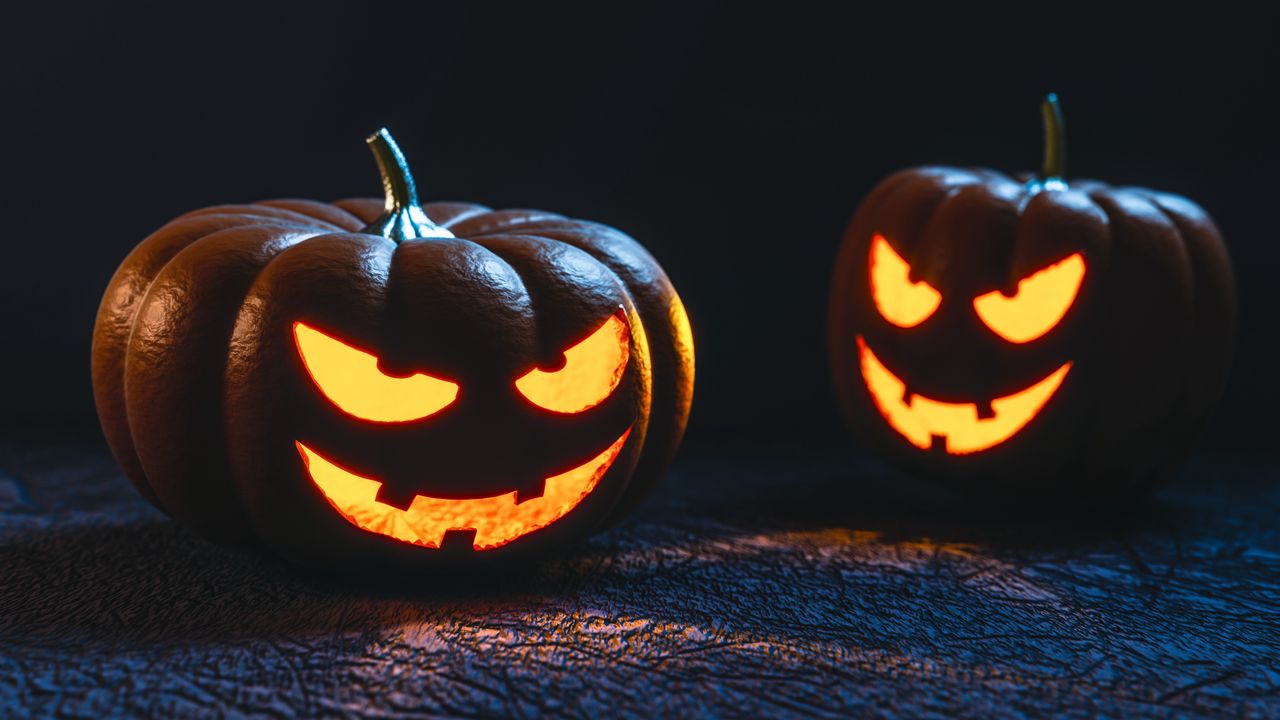 Wallpaper pumpkin, halloween, mask