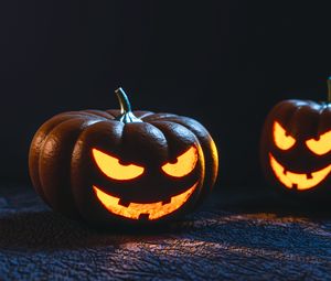 Preview wallpaper pumpkin, halloween, mask