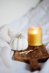 Preview wallpaper pumpkin, matches, candle, board, decoration