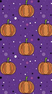 Preview wallpaper pumpkin, pattern, art, dots, colorful