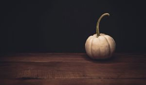 Preview wallpaper pumpkin, white, ripe, dark