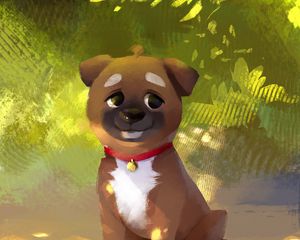 Preview wallpaper puppy, dog, cute, pet, art