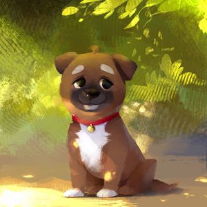 Preview wallpaper puppy, dog, cute, pet, art