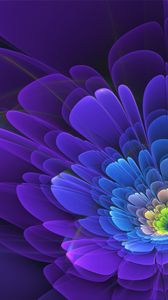 Preview wallpaper purple, flower, fractal