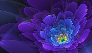 Preview wallpaper purple, flower, fractal