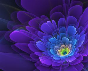 Preview wallpaper purple, flower, fractal