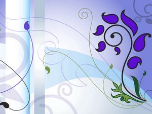 Preview wallpaper purple, lilac, blue, flowers, patterns