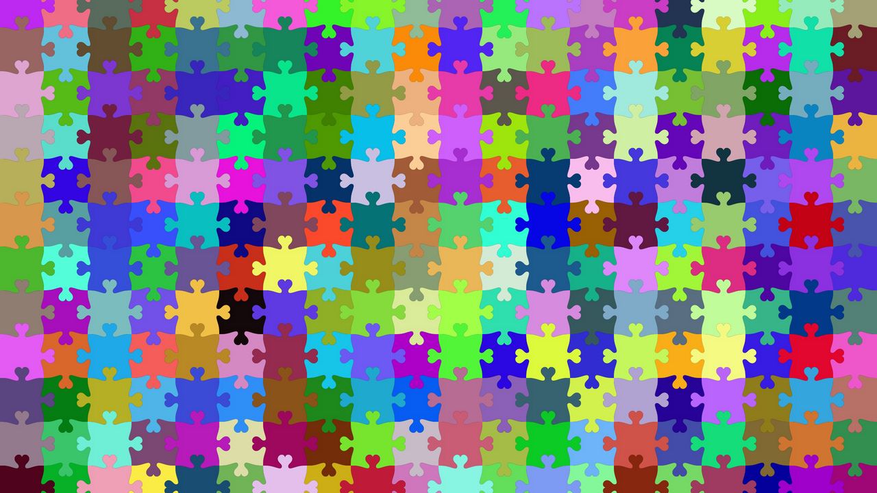 Wallpaper puzzle, mosaic, patterns, colorful