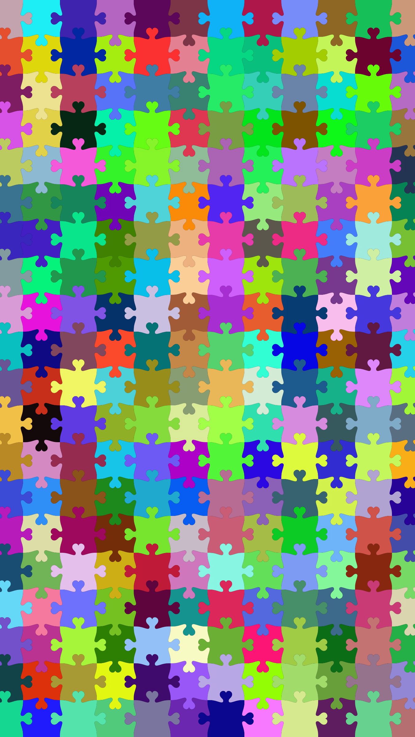 Download wallpaper 1350x2400 puzzle, mosaic, patterns, colorful iphone 