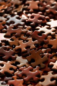 Preview wallpaper puzzles, fragment, brown, macro
