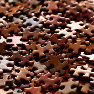 Preview wallpaper puzzles, fragment, brown, macro