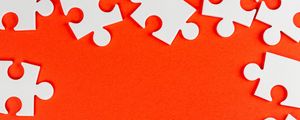 Preview wallpaper puzzles, fragments, white, orange
