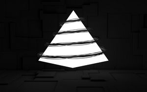 Preview wallpaper pyramid, glow, spiral, surface, volume
