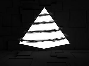 Preview wallpaper pyramid, glow, spiral, surface, volume