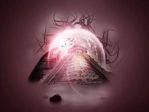 Preview wallpaper pyramid, light, fantasy, imagination