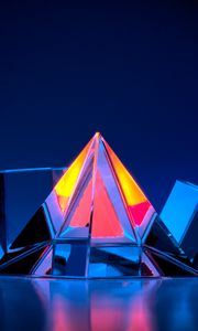 Preview wallpaper pyramid, prism, edges, glass