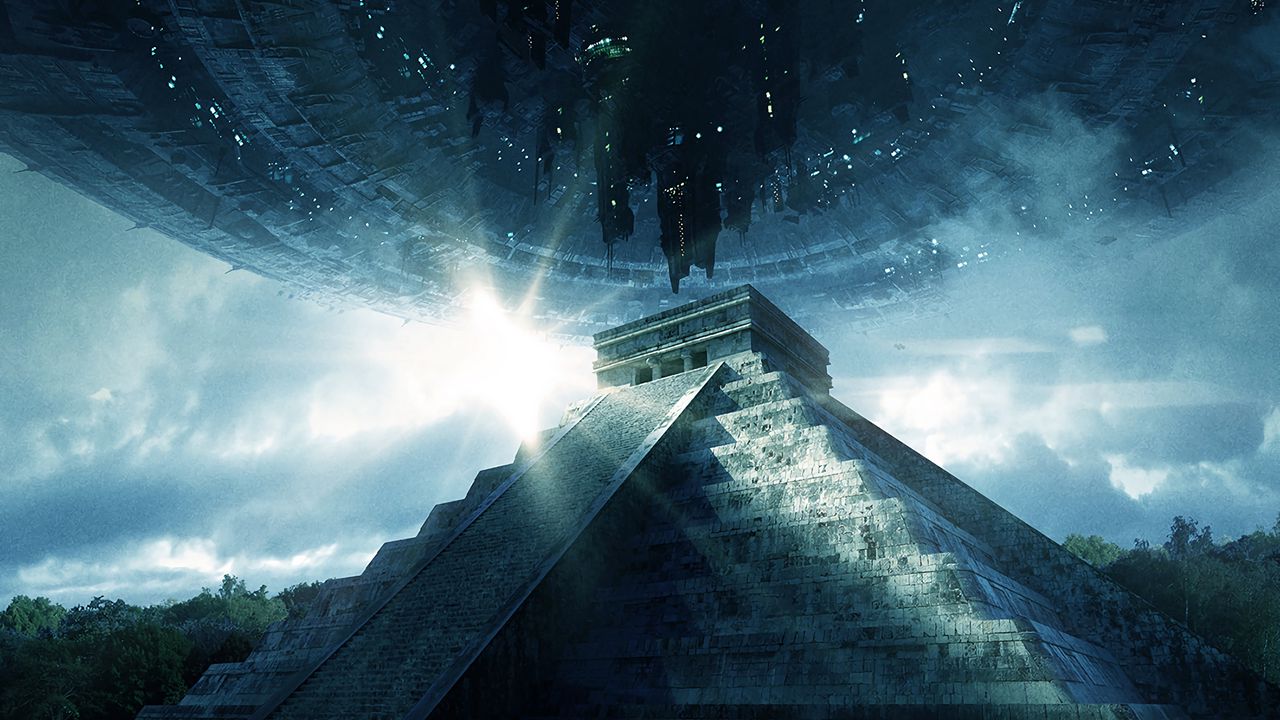 Wallpaper pyramid, ufo, aliens, visit, contact, extraterrestrial, civilization
