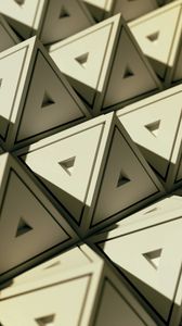 Preview wallpaper pyramids, triangles, geometry, 3d, structure