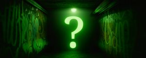Preview wallpaper question, sign, question mark, neon, glow, dark