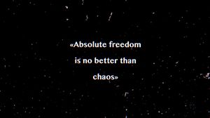 Preview wallpaper quotation, freedom, chaos, inscription, text