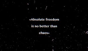 Preview wallpaper quotation, freedom, chaos, inscription, text