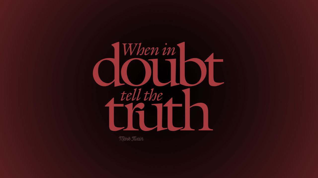 Wallpaper quote, doubt, truth, axiom, saying