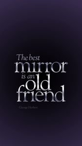 Preview wallpaper quote, friend, mirror, saying, friendship
