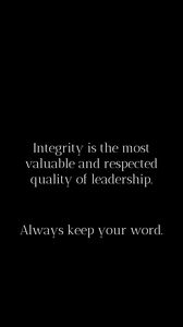 Preview wallpaper quote, integrity, leadership, word, saying