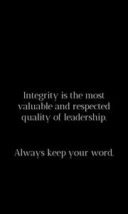 Preview wallpaper quote, integrity, leadership, word, saying