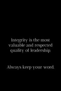 Preview wallpaper quote, integrity, leadership, word, saying