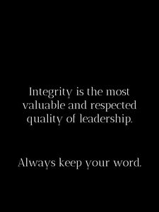 Preview wallpaper quote, integrity, leadership, word, saying