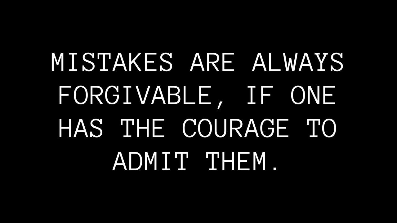 Wallpaper quote, mistakes, courage, saying, phrase