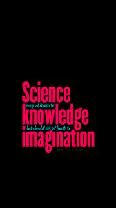 Preview wallpaper quote, science, knowledge, imagination, words, phrase