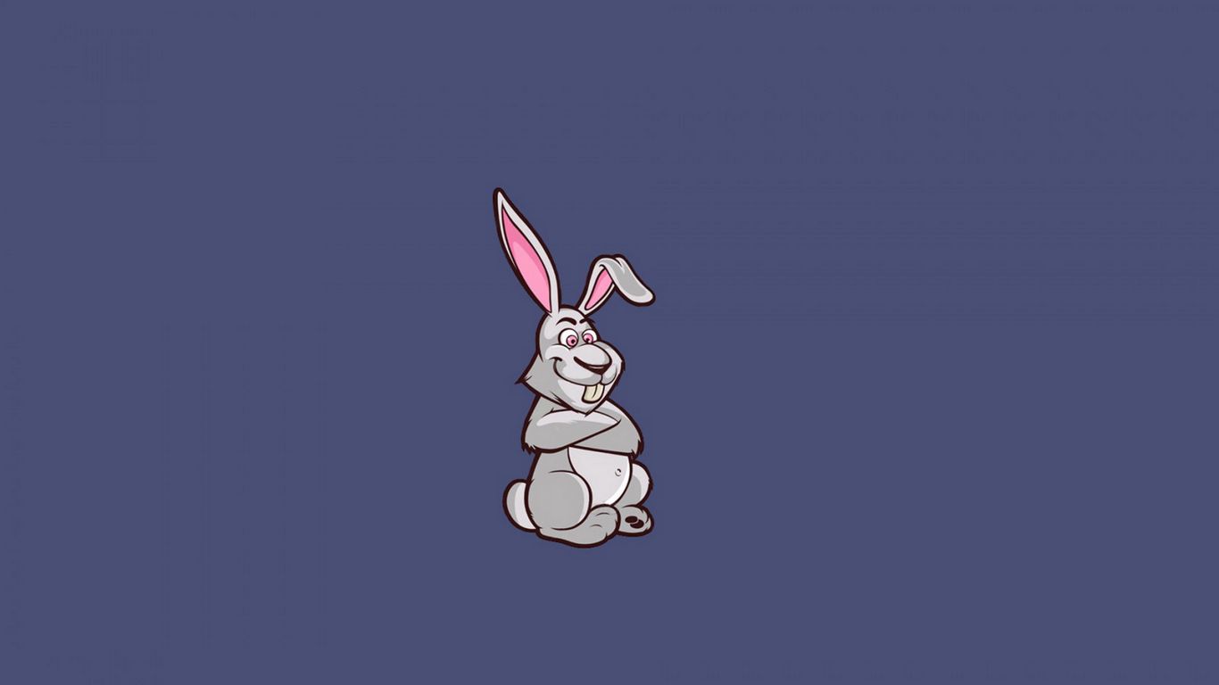 Download wallpaper 1366x768 rabbit, art, minimalism, picture tablet ...