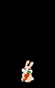 Preview wallpaper rabbit, carrot, art, vector, minimalism