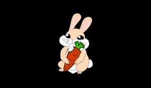 Preview wallpaper rabbit, carrot, art, vector, minimalism
