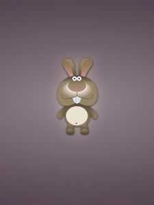 Preview wallpaper rabbit, drawing, art, lilac