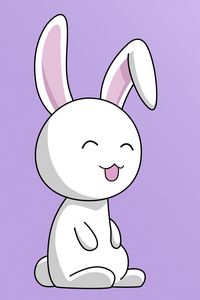 Preview wallpaper rabbit, drawing, bright, smile